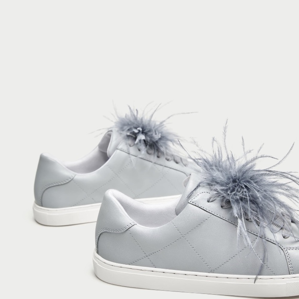 ZARA Sneakers With Feathers - Picture 5 of 6